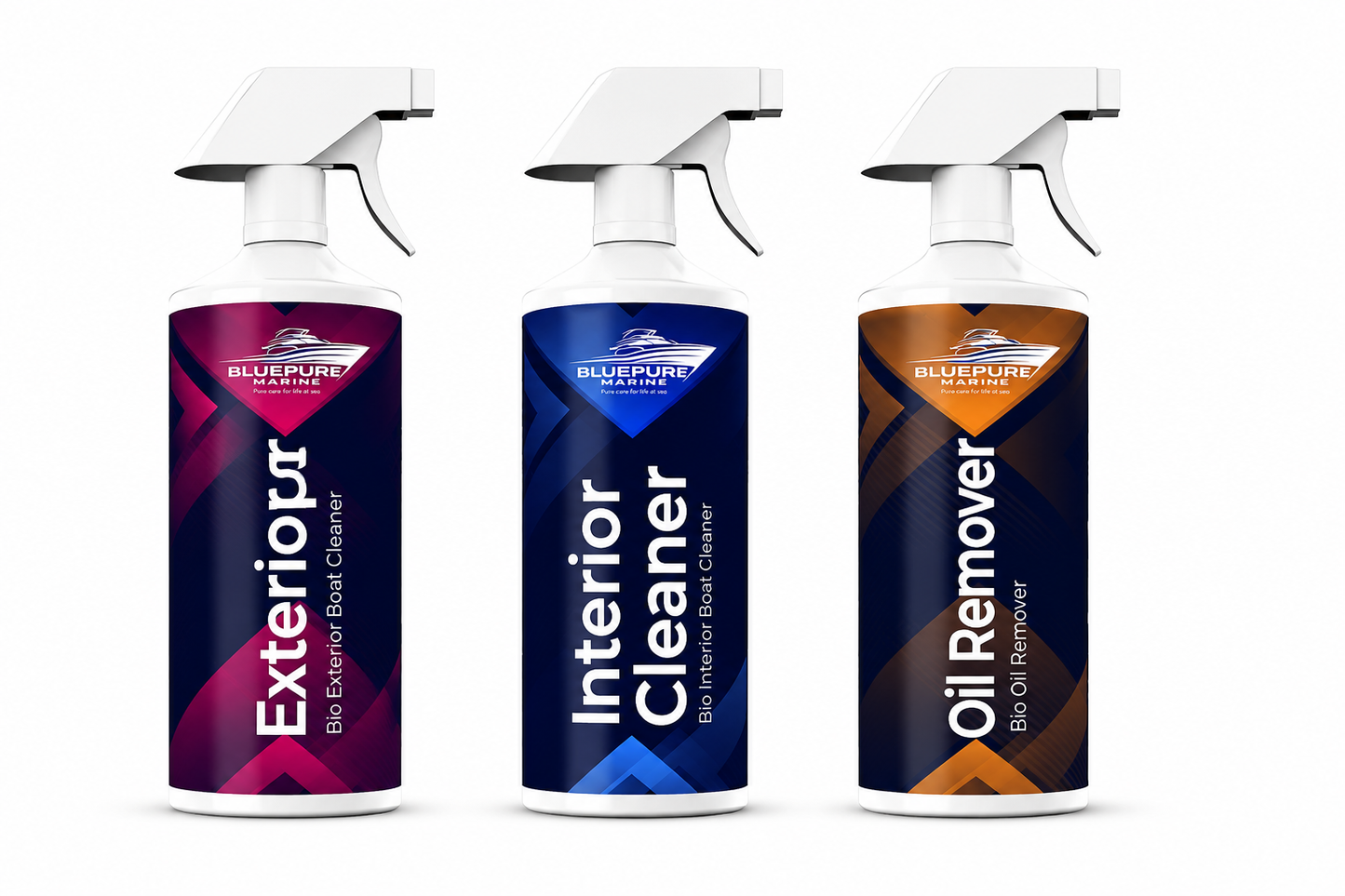 Exterior + cleaner, Interior cleaner, Oil remover